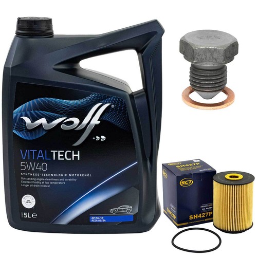 Kit olio motore 5w40 litri - 5,