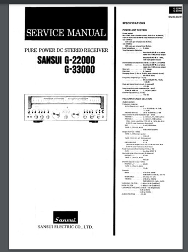 Sansui 22000 service owner - sansui, g-22000
