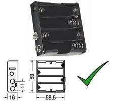 1pz Contenitore per Pile Portapile Batterie Porta Pile 4 STILO con Clips