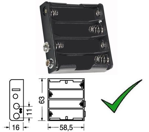 1pz contenitore per pile - 1pz,