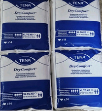 4 Packs Of 14 Tena Dry Comfort