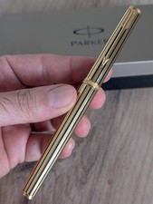 Parker 75 Premier Athens Gold & Black Chinese Lacquer Fountain Pen - 18K (F) Nib