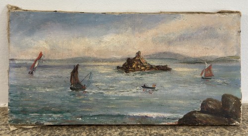 Olio tela metà xix - metà, secolo