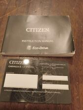 Garanzia E Libretto Di Istruzioni Citizen