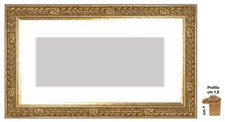 Cornice in oro barocco classica da cm 1,5   Passepartout Bianco per foto poster