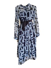 MAX MARA? Abito Midi Stampato NEW Summer Blu S international IT40_FR36_DE34_UK8