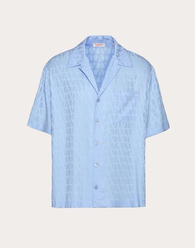 Camicia valentino seta - seta, azzurra