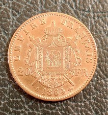 20 Franchi Napoleone III 1864 Oro – SPL++