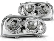 Phares Avant Angel Eyes Volkswagen Golf 3 09.91-08.97 Chrome