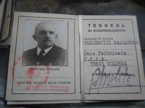 Pnf tessera dirigente partito - tessera,