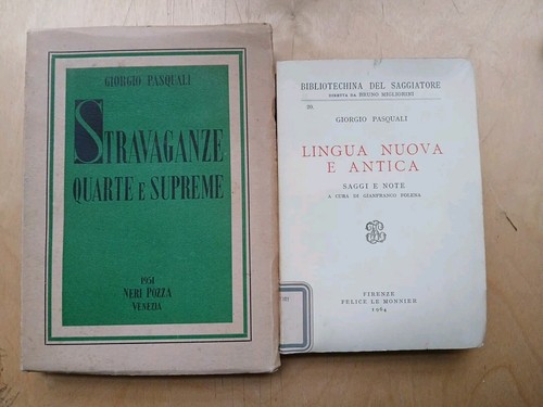 Giorgio pasquali stravaganze - pasquali,,