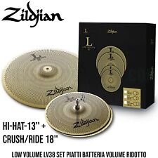 ZILDJIAN L80 Low Volume LV38 Set Piatti Batteria Volume Ridotto HiHat 13 Ride 18