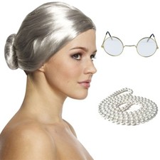 Parrucca grigia parrucca nonna