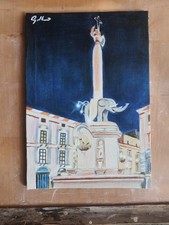 Quadro olio tela - su, del