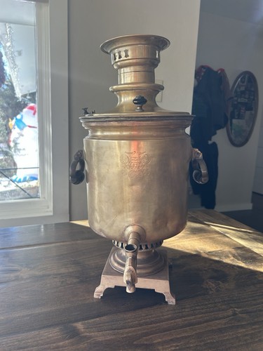 Antico samovar russo ottone - antico,