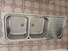  Lavello 2 Vasche per cucina con Gocciolatoio a sinistra