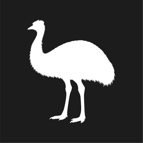 Adesivo emu standing - adesivo, vinile