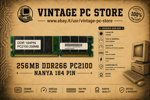 Ram 256mb ddr266 pc2100 nanya - 256mb,
