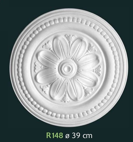 Rosone gesso bianco - rosone, in