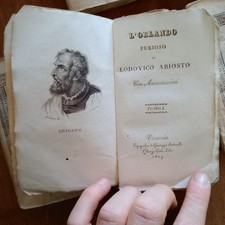 L'Orlando Furioso Ludovico Ariosto 1829 6 volumi Editore Antonelli 