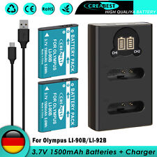 2 batterie LI-90B LI-92B per