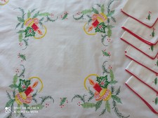 TOVAGLIETTA DA TE' O CENTROTAVOLO NATALIZI CON 6 TOVAGLIOLINI