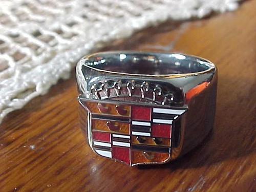 Anello cadillac crest argento - anello,