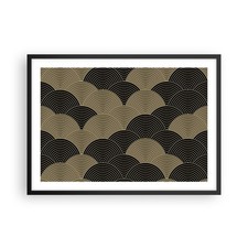 Poster 70x50cm nero - nero, oro