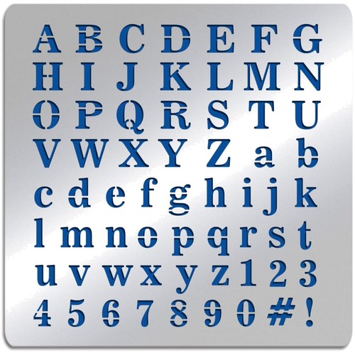 Stencil metallo lettere - stencil, metallo,