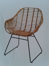 Sedia retrò in rattan anni 70