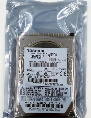 Toshiba 5400 giri - 40, gb