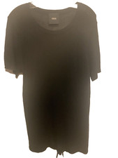 ASOS Men’s Short Sleeve Sweater Size Medium Black Viscose Pull Drawstring NWOT