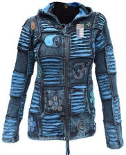 Giacca In Cotone Blu Hippie