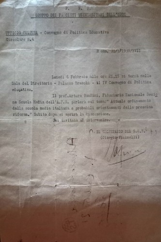 Pnf fascisti urbe - fascisti, 1939