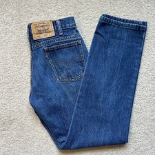 Jeans Levi's 505 Made in USA 29-32 vintage anni 80 dritto regular fit linguetta arancione