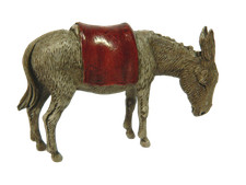 Asino con Coperta Landi Moranduzzo per Pastori Alti Cm 10 - Animali per Presepe