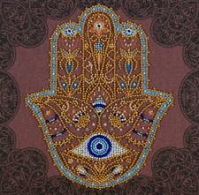 Kit ricamo perline midi Hamsa