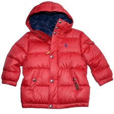 Polo Ralph Lauren ragazzo ragazza invernale piumino con cappuccio giacca cappotto scuola caldo 4 4T nuovo con etichette