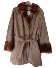 Cappotto In Seta e Pelliccia