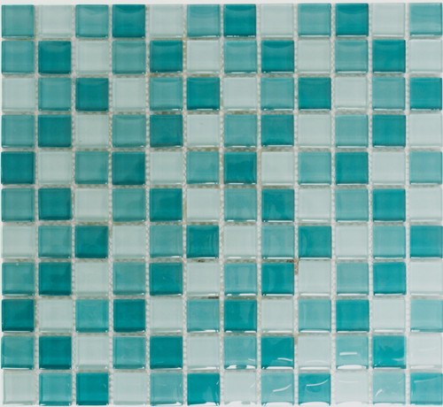 Mosaico vetro verde - in,