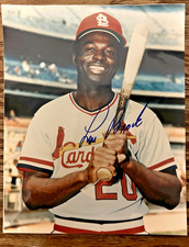 LOU BROCK foto firmata 8x10