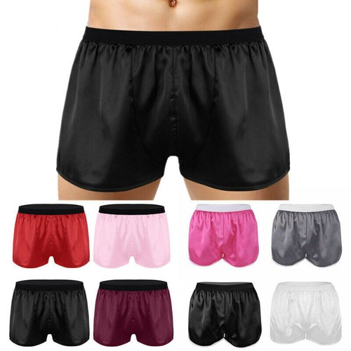 Men silky satin boxer briefs - satin,