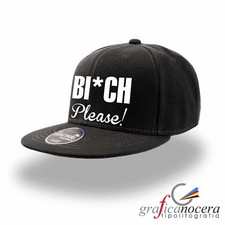 SNAPBACK "BI*CH" CAPPELLO NERO TOP SWAG VISIERA CAPPELLI REGALO 