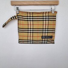 Pochette Burberrys in cotone colore marrone 30x26cm da donna