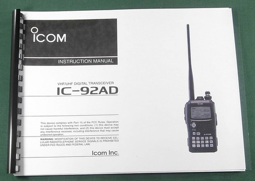 Icom 92ad manuale - icom,