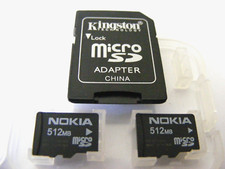 2 schede microSD da 512 MB