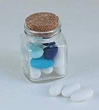 29579 Bomboniere Barattolo in vetro Quadrato con tappo in sughero Portaconfetti