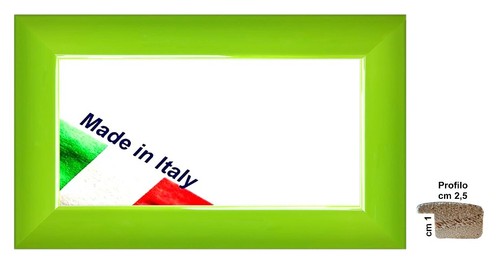 Cornice verde lucida - , legno