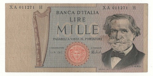 1000 lire giuseppe verdi - verdi, ii