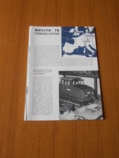 1976 NOVITA FERMODELLISTICHE MODELLISMO FERROVIARIO MODELLO TRENI RIVAROSSI ROCO